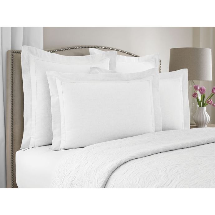 Wamsutta Collection Linen Cotton Blend Pillow Sham Bed Bath