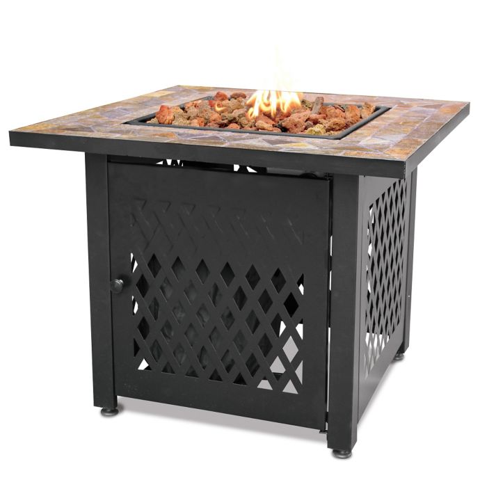 Uniflame Endless Summer Lp Gas Fire Pit With Slate Tile Mantel