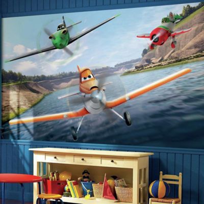 Disney&reg; Planes Chair Rail Prepasted 10.5-Foot x 6-Foot Mural
