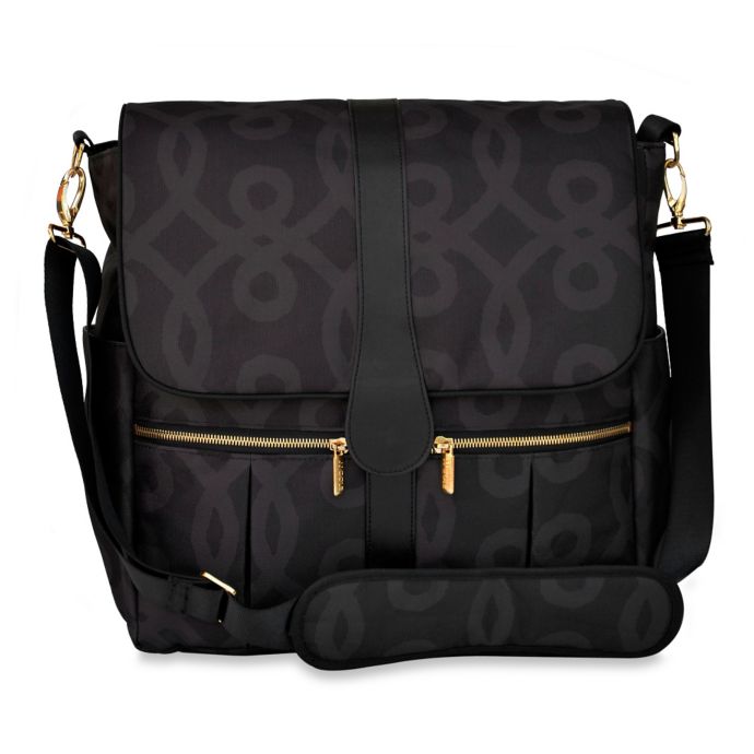 JJ Cole® Backpack Diaper Bag in Black/Gold Bed Bath & Beyond