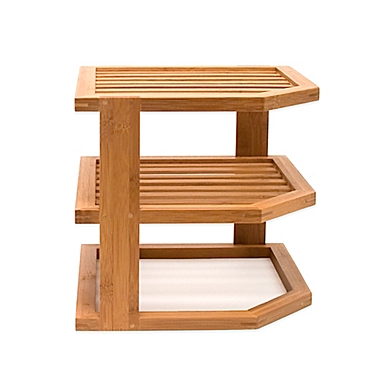 Lipper 3-Tier Corner Bamboo Shelf. View a larger version of this product image.