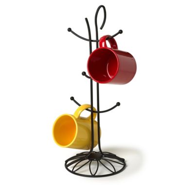 Spectrum&trade; Leaf Mug Tree in Black. View a larger version of this product image.