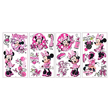 Disney&reg; Minnie Fashionista Peel and Stick Wall Decals. View a larger version of this product image.