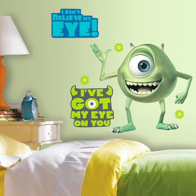 Disney Monsters Inc Mike Wazowski Giant Peel And Stick Wall Decals Buybuy Baby