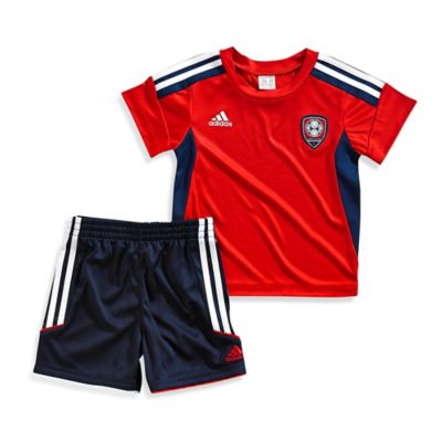 red adidas soccer shirt