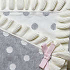 Alternate image 1 for Elegant Baby&reg; Dot Blanket with Ruffle in Grey