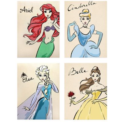 vintage disney princess wall art