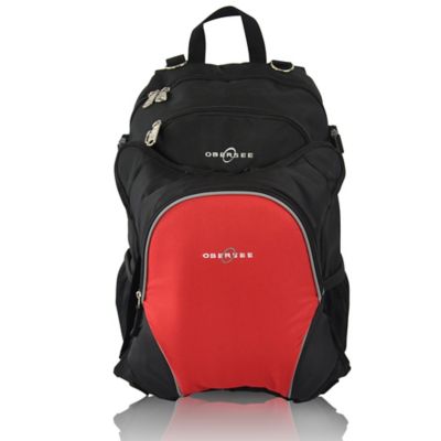 red diaper backpack