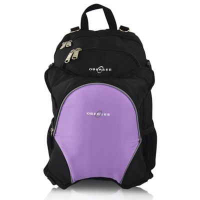 purple backpack diaper bag