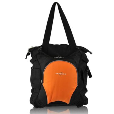 orange diaper bag