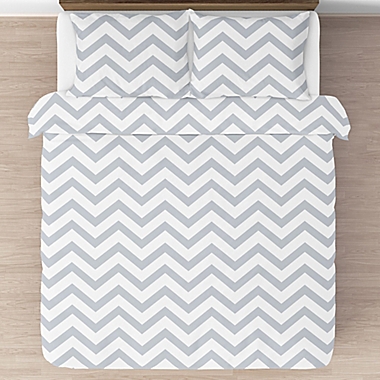 Sweet Jojo Designs Chevron Comforter Set in Grey and White. View a larger version of this product image.