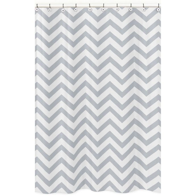 Sweet Jojo Designs Chevron Shower Curtain In Grey White Bed Bath