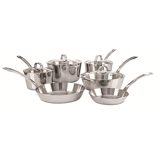Alternate image 1 for Viking® Tri Ply Contemporary Stainless Steel 10-Piece Cookware Set