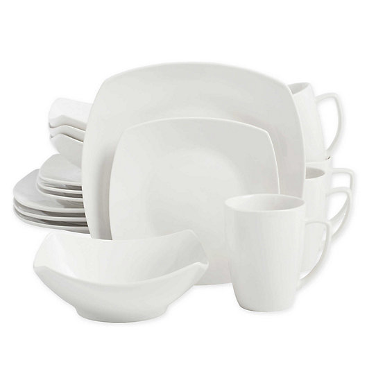 Alternate image 1 for SALT™ Soft Square 16-Piece Dinnerware Set in White