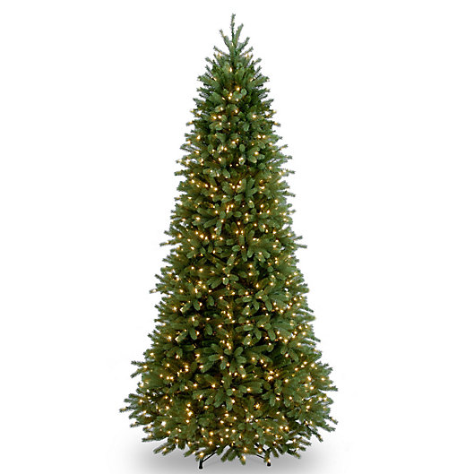 Alternate image 1 for National Tree Company Pre-Lit Jersey Fraser Fir Slim Christmas Tree with Clear Lights