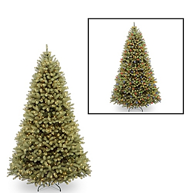 National Tree Company 9-Foot Downswept Douglas Fir Pre-Lit Christmas Tree with Dual Color Lights. View a larger version of this product image.
