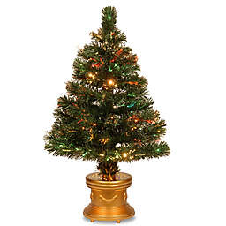 National Tree 32-Inch Fiber Optic Radiance Fireworks Christmas Tree with Multicolor Lights