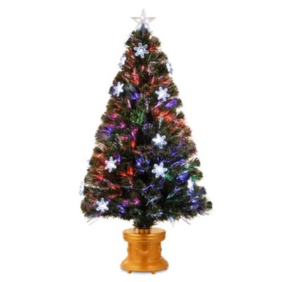 Details about   Fibre Optic Christmas Xmas Tree With Colour LED Lights & Star Topper 4ft 5ft 6ft 