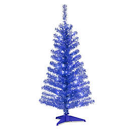 National Tree 4-Foot Tinsel Christmas Tree in Blue