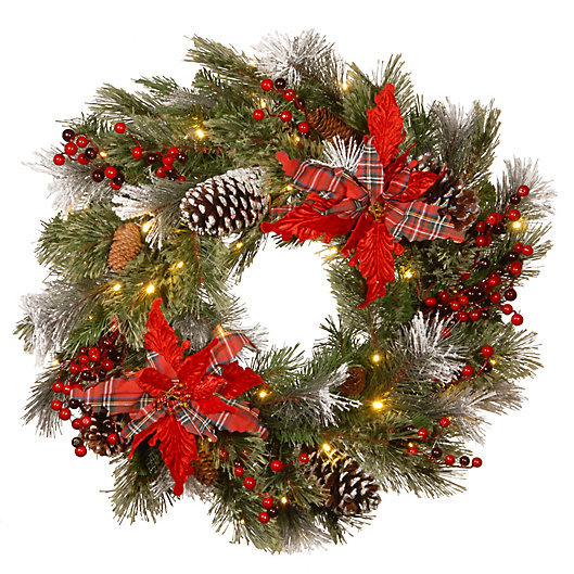 Alternate image 1 for National Tree Company Decorative Collection 24-Inch Tartan Plaid Christmas Wreath