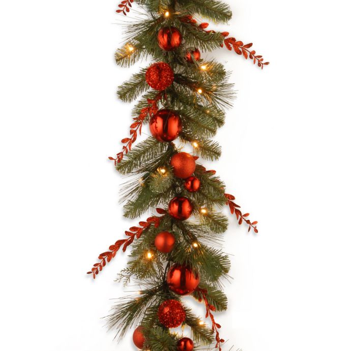 National Tree 9-Foot Decorative Collection Pre-Lit Mixed Christmas