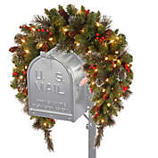 National Tree Company Crestwood Spruce 36-Inch Pre-Lit Mailbox Swag