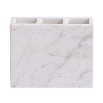 Camarillo Marble Toothbrush Holder in White