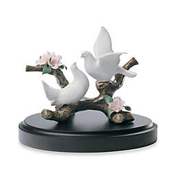 Lladro Doves on a Cherry Tree Figurine
