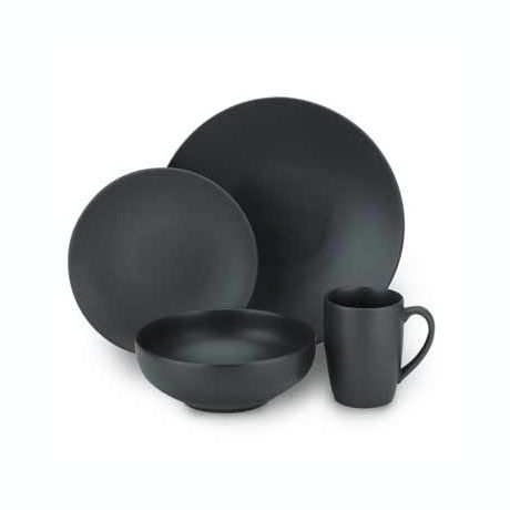 black and cream dinnerware sets