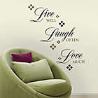 Alternate image 0 for RoomMates Live Love Laugh Quote Wall Decals