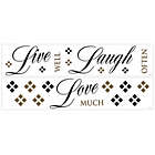 Alternate image 1 for RoomMates Live Love Laugh Quote Wall Decals