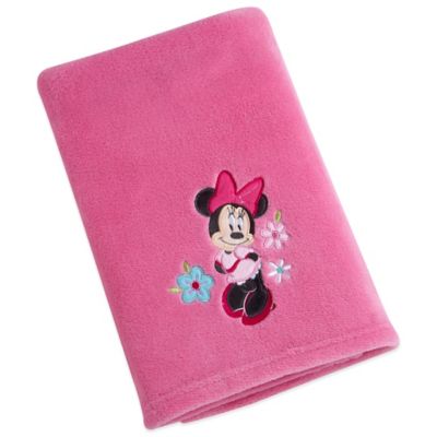 Disney&reg; Minnie Solid Applique Fleece Blanket