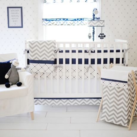 My Baby Sam Out of the Blue 4-Piece Crib Bumper | Bed Bath ...