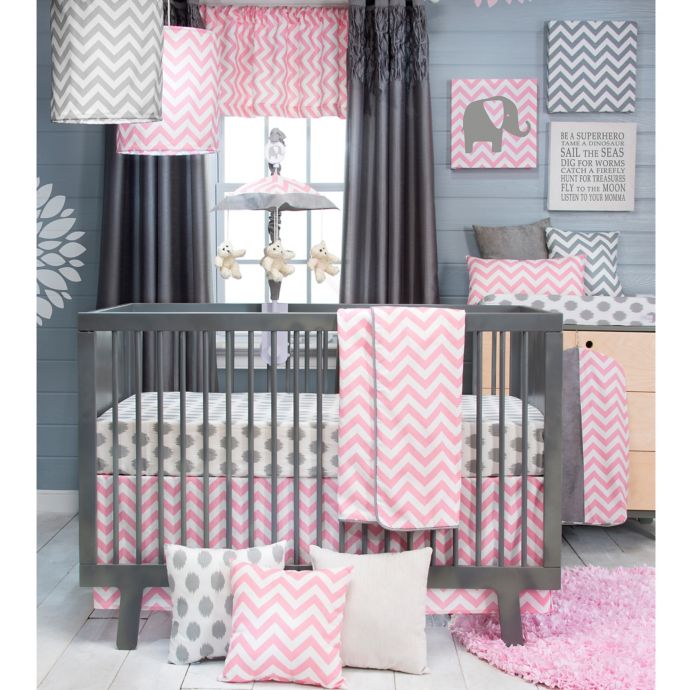 Glenna Jean Swizzle 3 Piece Crib Bedding Set In Pink Bed Bath