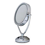 1x/10x Magnifying Lighted Chrome Vanity Mirror