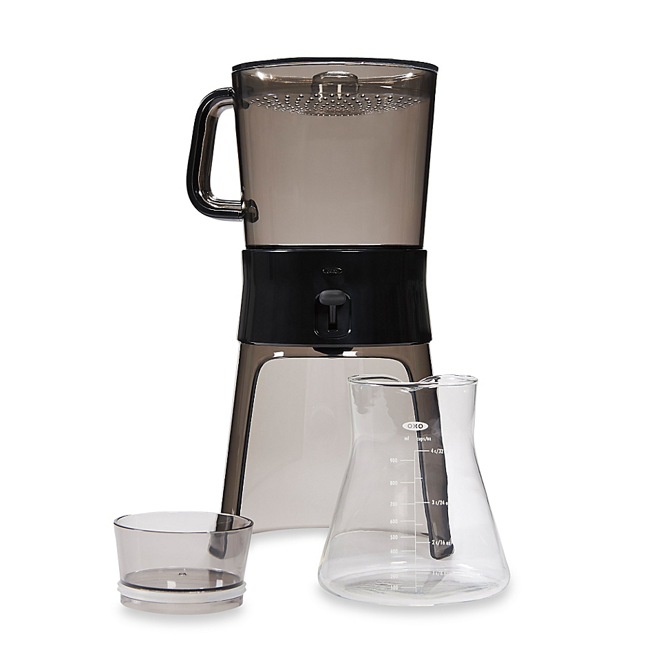 OXO Good Grips 4-Cup Gray Cold Brew Drip Coffee Maker with Filter