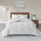 Madison Park Finely Waffle Weave Duvet Cover Set