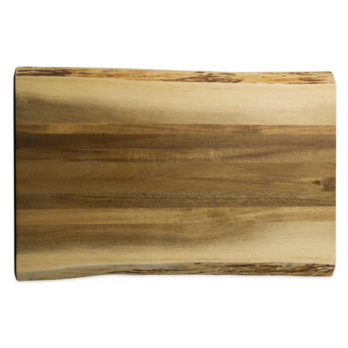 Architec™ Gripperwood™Bareboard 17Inch x 11Inch Raw Edge Acacia Cutting Board Bed Bath and