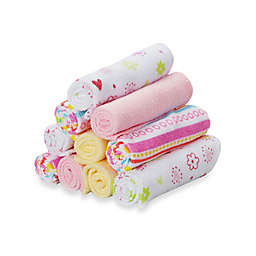 Spasilk® 10-Pack Washcloth Set in Pink Lines