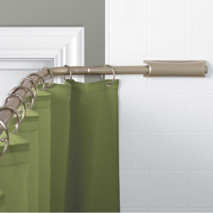 Titan Neverrust Aluminum Curved Retractable Rod In Brushed Nickel