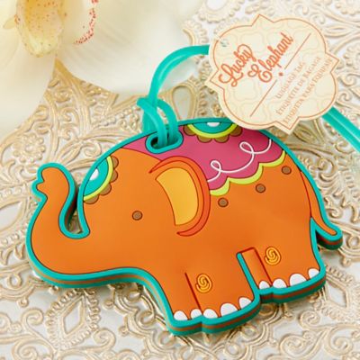 elephant luggage tag