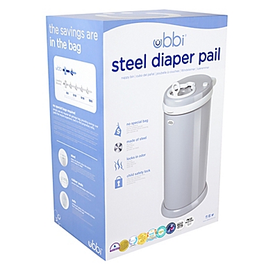 Ubbi&reg; Diaper Pail in Light Grey. View a larger version of this product image.