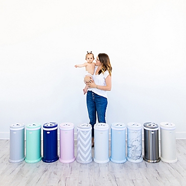 Ubbi&reg; Diaper Pail in Grey. View a larger version of this product image.