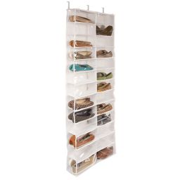 Closetware Clear Over-the-Door 26-Pocket Shoe Organizer
