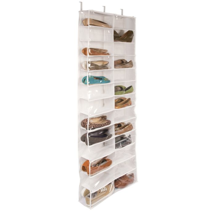 Closetware Clear Over-the-Door 26-Pocket Shoe Organizer ...