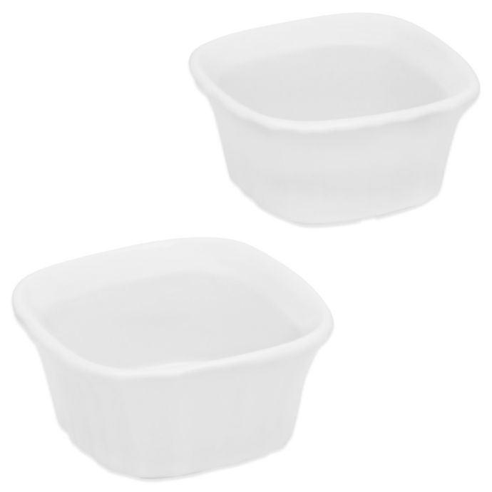 CorningWare® French White 7 oz. Square Ramekins (Set of 2) Bed Bath