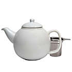 Alternate image 0 for Primula&reg; Ceramic Teapot  with Stainless Steel Infuser in White