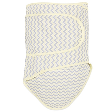 Miracle Blanket&reg; Chevron Swaddle in Yellow/Grey. View a larger version of this product image.