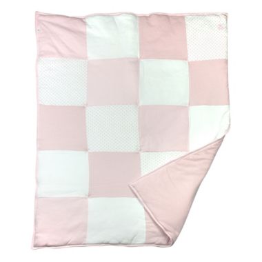 Burt&#39;s Bees Baby&reg; Dottie Bee 100% Organic Cotton Quilt in Blush. View a larger version of this product image.