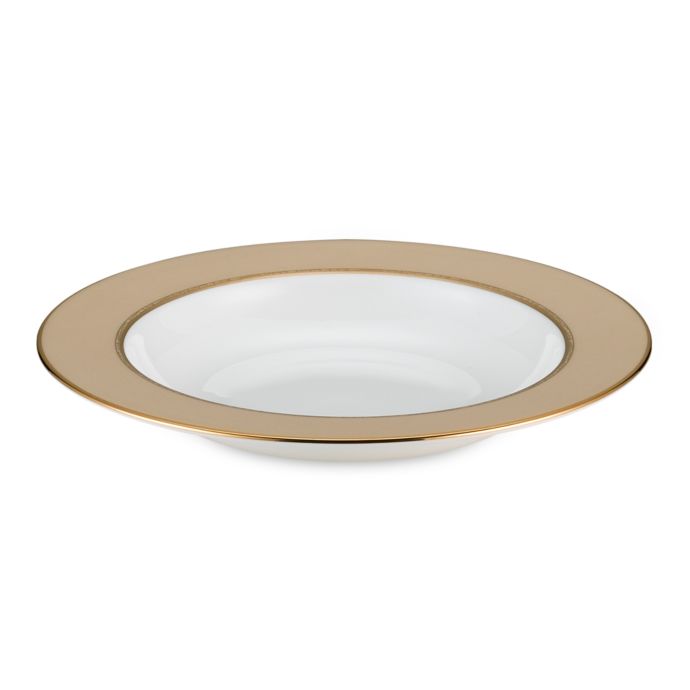 kate spade new york June Lane™ Gold 9Inch Pasta/Rim Soup Bowl Bed